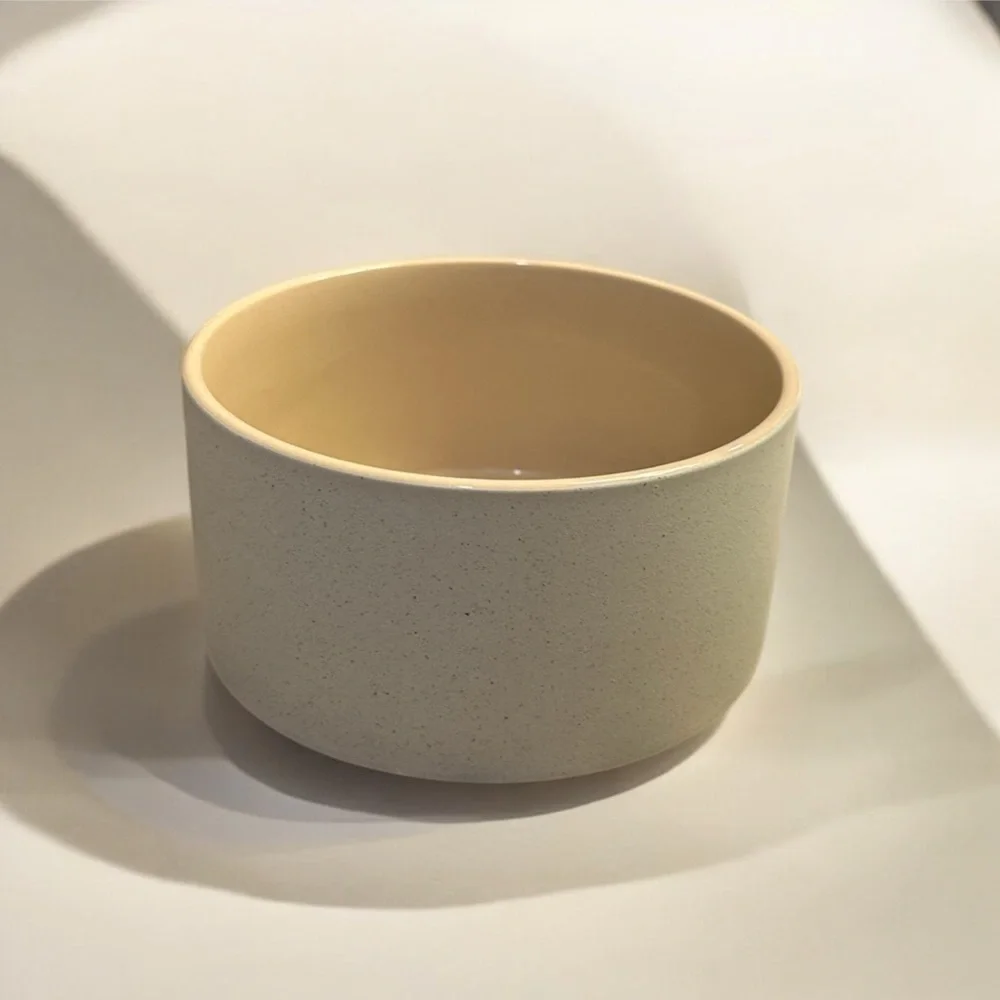 Ceramic Textured Pastel Blue Matte Dog Bowl 14oz